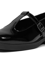 Kickers Black Leather Maisey T Bar Patent School Shoes - Image 6 of 6