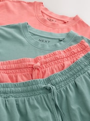 Verde/roz - Jersey Salt Wash Short Sleeve Pyjamas 2 Pack - Imaginea 13 din 13