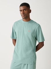 Verde/roz - Jersey Salt Wash Short Sleeve Pyjamas 2 Pack - Imaginea 4 din 13