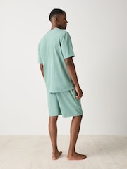 Verde/roz - Jersey Salt Wash Short Sleeve Pyjamas 2 Pack - Imaginea 6 din 13