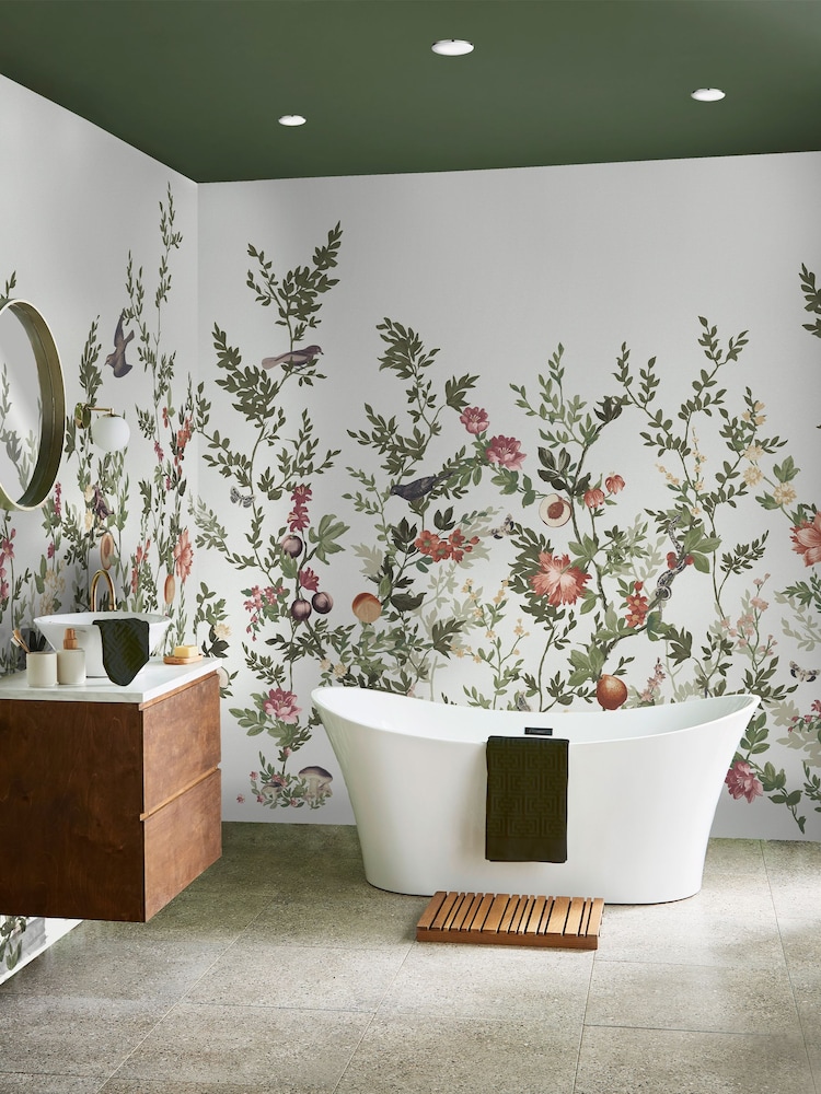 Graham & Brown Soft Pink Allurium Fixed Size A4 Mural Sample - Image 1 of 2 Graham & Brown Soft Pink Allurium Fixed Size A4 Mural Sample - Image 1 of 2