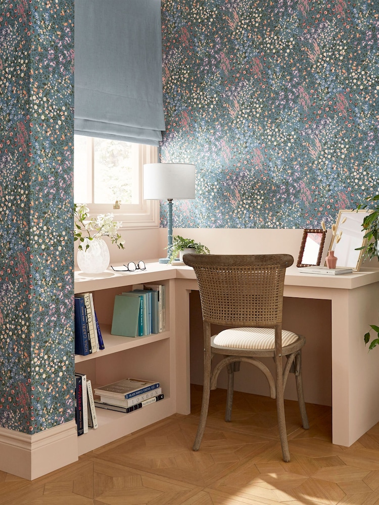 Graham & Brown Teal Painterly Flora A4 Wallpaper Sample - Image 1 of 3 Graham & Brown Teal Painterly Flora A4 Wallpaper Sample - Image 1 of 3