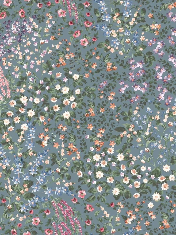 Graham & Brown Teal Painterly Flora A4 Wallpaper Sample - Image 3 of 3 Graham & Brown Teal Painterly Flora A4 Wallpaper Sample - Image 3 of 3