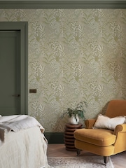 Graham & Brown Sage Vendura Weave A4 Wallpaper Sample - Image 1 of 3