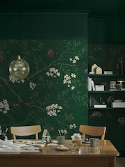 Graham & Brown Emerald Obassia Fixed Size A4 Mural Sample - Image 1 of 2