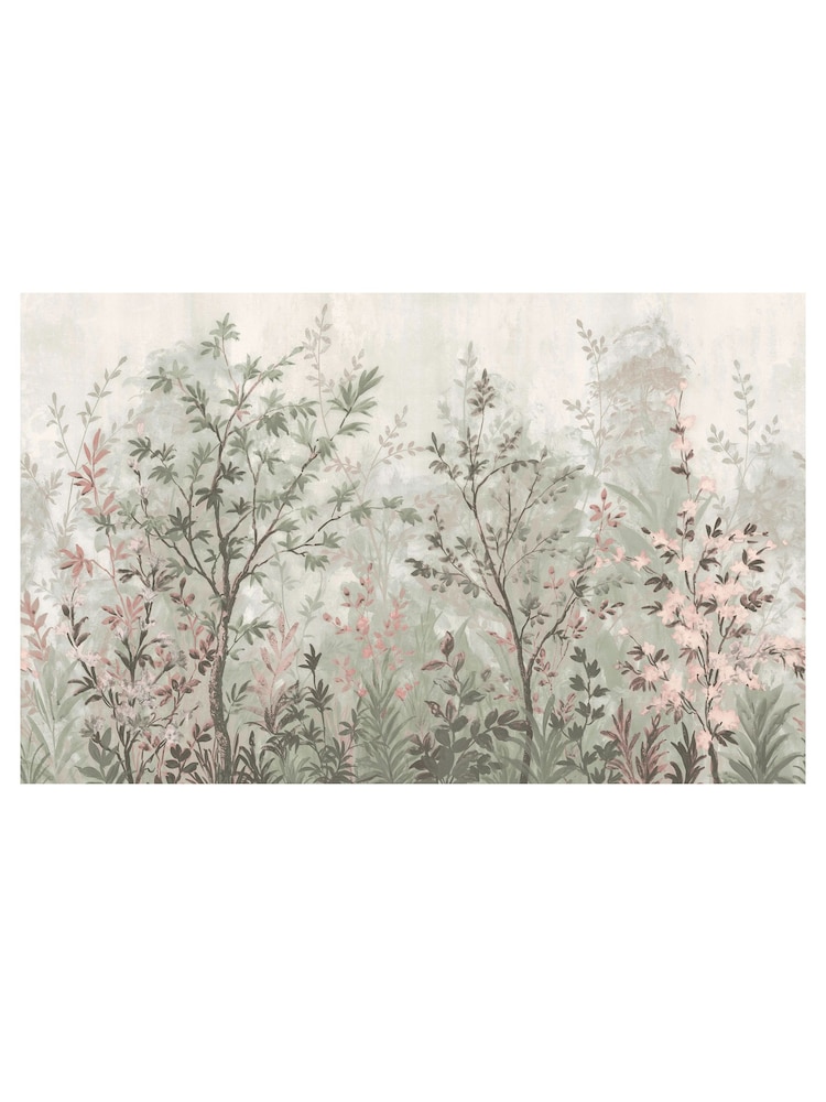 Graham & Brown Soft Green Forest in Bloom Fixed Size A4 Mural Sample - Image 2 of 2 Graham & Brown Soft Green Forest in Bloom Fixed Size A4 Mural Sample - Image 2 of 2