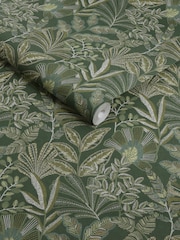Graham & Brown Emerald Vendura Weave A4 Wallpaper Sample - Image 3 of 3