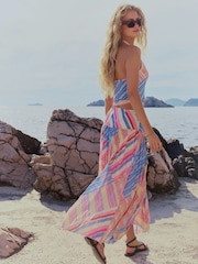 Pink/Purple/Yellow Halter Neck Top - Image 3 of 4