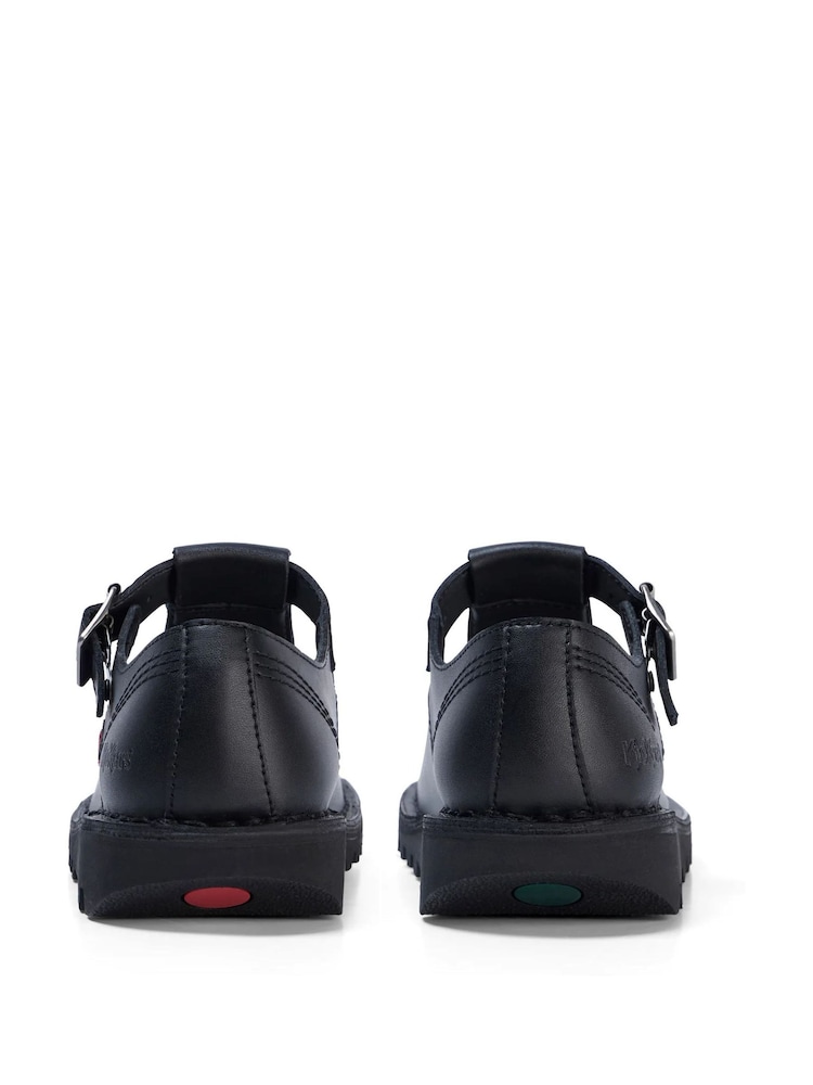 Kickers Black Kick T-Bar Leather Shoes - Image 6 of 6 Kickers Black Kick T-Bar Leather Shoes - Image 6 of 6