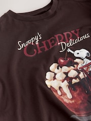 Licencia de Snoopy Marrón - Camiseta de manga tres cuartos y cuello redondo, corte recto. - Imagen 6 de 7