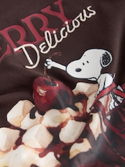 Licencia de Snoopy Marrón - Camiseta de manga tres cuartos y cuello redondo, corte recto. - Imagen 7 de 7