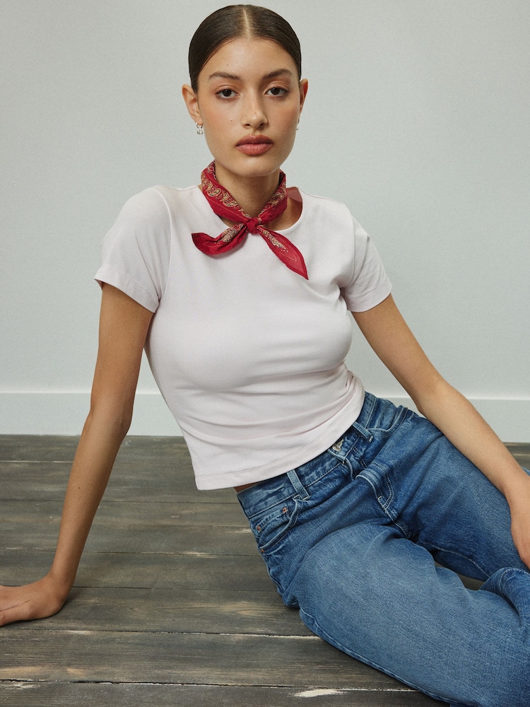 Pink Sculpted Short Sleeve T-Shirt - Image 2 of 5