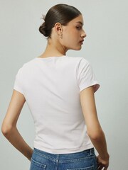 Pink Sculpted Short Sleeve T-Shirt - Image 4 of 5