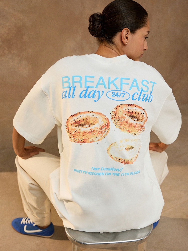 Ecru Bagel Graphic T-Shirt - Image 1 of 5