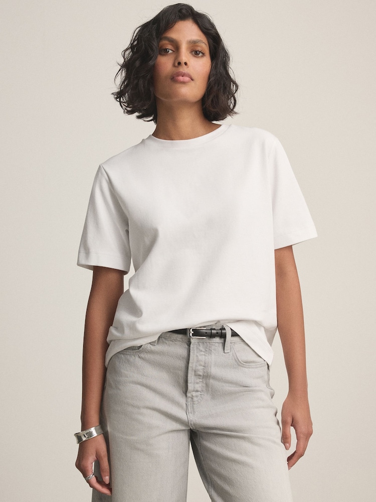 Blanco - Heavyweight Crew Neck T-Shirt - Imagen 1 de 5