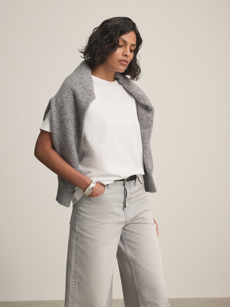 Blanco - Heavyweight Crew Neck T-Shirt - Imagen 2 de 5