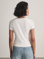 Black/White Sculpted Short Sleeve T-Shirt 2 Pack - Image 3 of 5