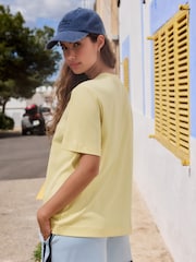 Yellow 'Sunday' Graphic Heavyweight Crew Neck T-Shirt - Image 4 of 8