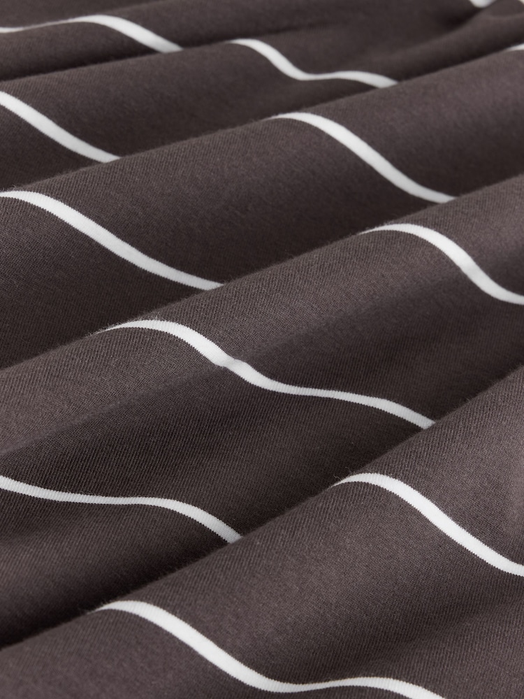 Brown Stripe Sculpted Short Sleeve T-Shirt - Image 8 of 8