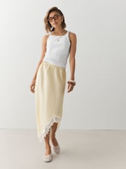 White Twist Asymmetric Vest Top - Image 2 of 8