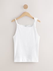 White Twist Asymmetric Vest Top - Image 6 of 8