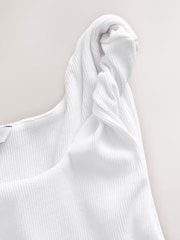 White Twist Asymmetric Vest Top - Image 7 of 8