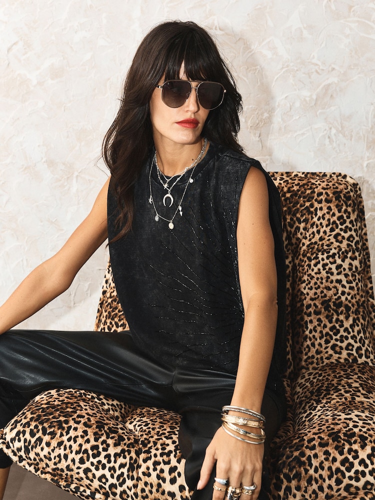 Rockett St George Grey Embellished T-Shirt - Image 2 of 9