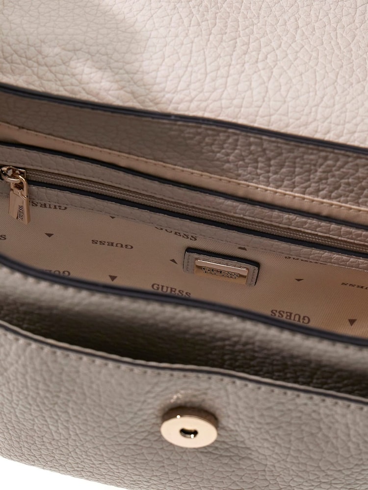 Guess Grey Marsha Flap Shoulder Bag - Image 3 of 3