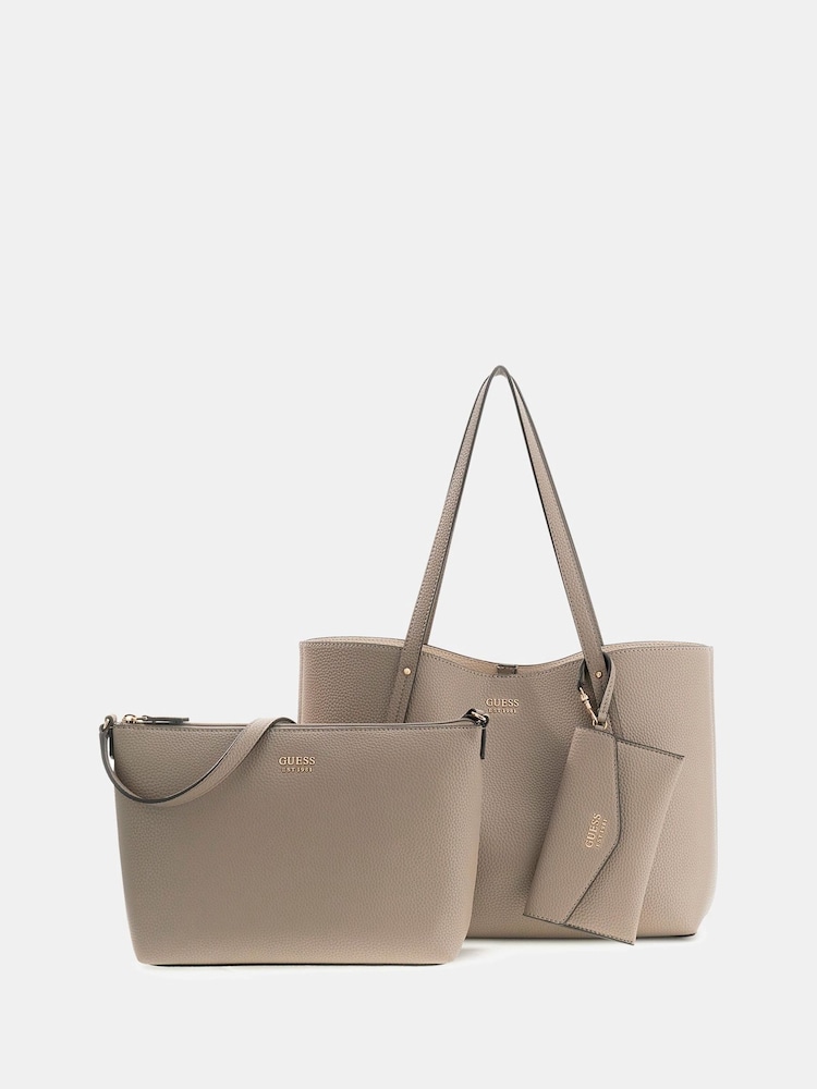 Guess Brown Brenton 2 In 1 Tote Bag - Image 1 of 5 Guess Brown Brenton 2 In 1 Tote Bag - Image 1 of 5