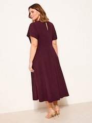 Burgundy Punainen - Lipsy Knot Side Midi- Mekko - Kuva 4 / 4
