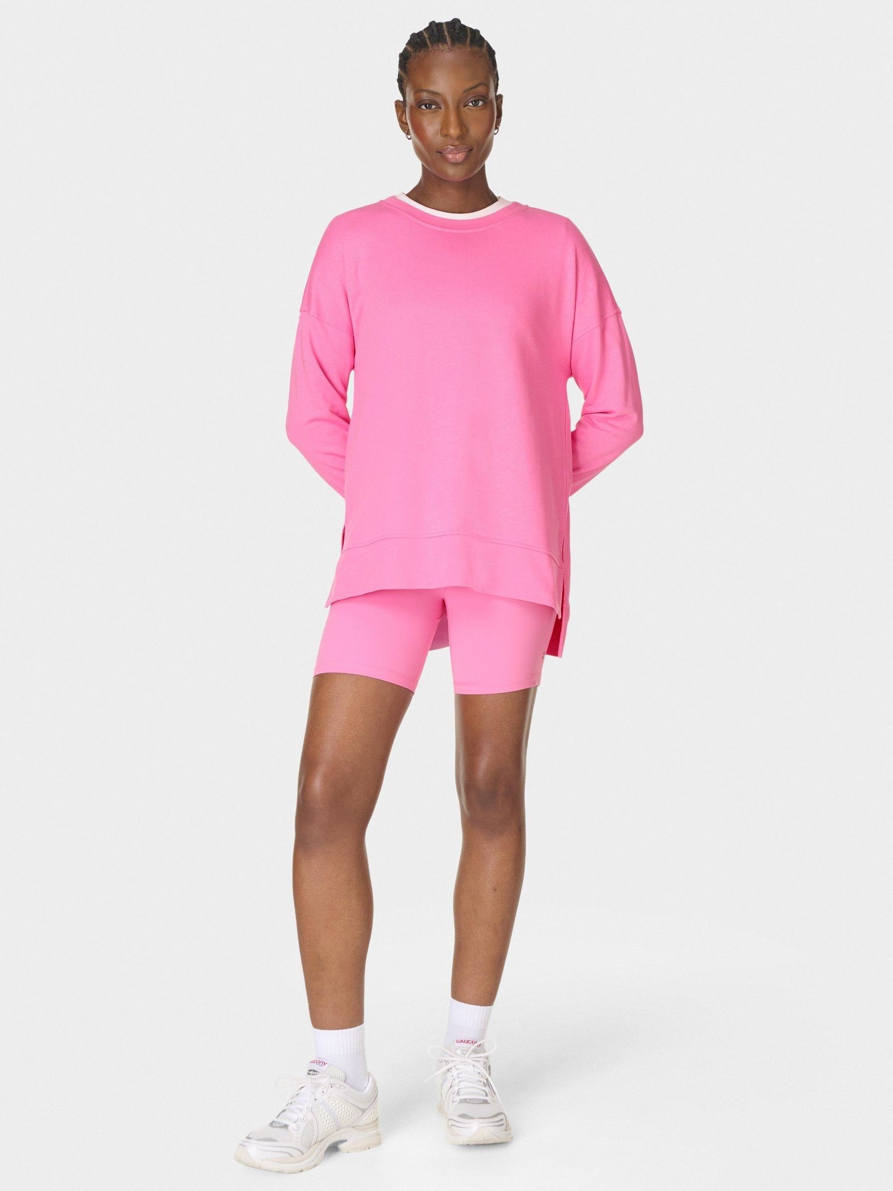Buy Sweaty Betty Pink After Class Longline Sweatshirt from Next