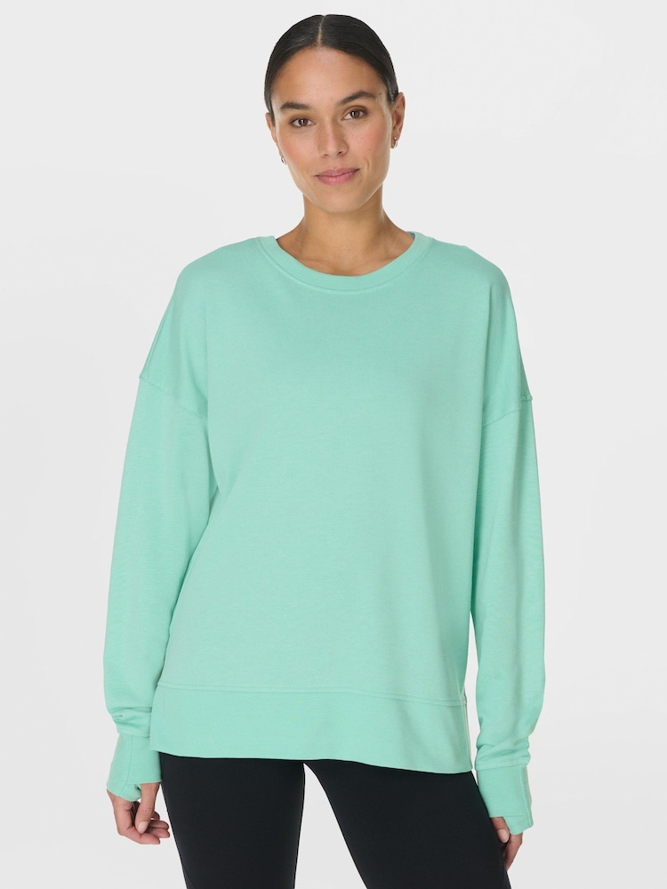 Sweaty Betty Green After Class Longline Sweatshirt - Image 1 of 9