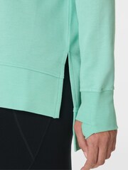 Sweaty Betty Green After Class Longline Sweatshirt - Image 4 of 9