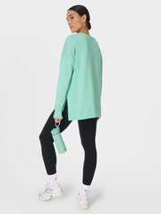 Sweaty Betty Green After Class Longline Sweatshirt - Image 8 of 9