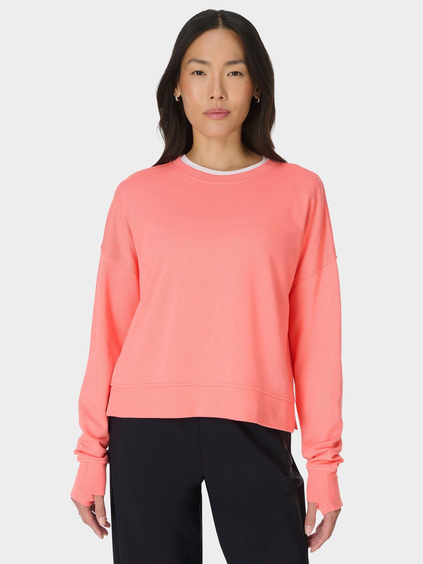 Buy Sweaty Betty Pink After Class Crop Sweatshirt from Next USA