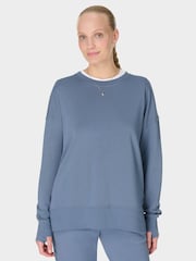 Sweaty Betty Blue After Class Longline Sweatshirt - Image 1 of 6