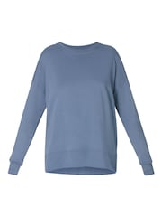 Sweaty Betty Blue After Class Longline Sweatshirt - Image 6 of 6