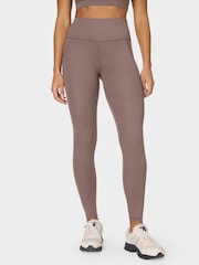 Sweaty Betty Brown All Day Embossed Leggings - Image 1 of 8