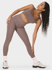Sweaty Betty Brown All Day Embossed Leggings - Image 7 of 8