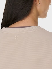 Sweaty Betty Brown Peaceful Ribbed Sweatshirt - Image 5 of 7