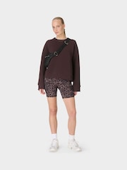 Sweaty Betty Brown Peaceful Rib Cropped Sweatshirt - Image 3 of 7