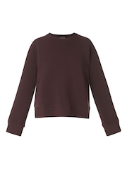Sweaty Betty Brown Peaceful Rib Cropped Sweatshirt - Image 7 of 7