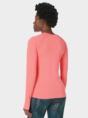 Sweaty Betty Orange Athlete Seamless Workout Long Sleeve Top - Image 2 of 7