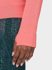 Sweaty Betty Orange Athlete Seamless Workout Long Sleeve Top - Image 6 of 7