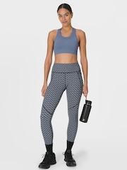 Sweaty Betty Blue Stamina Seamless Sports Bra - Image 3 of 6