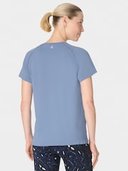Sweaty Betty Blue Athlete Featherweight Seamless T-Shirt - Image 4 of 7
