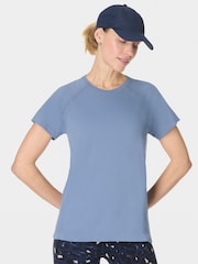Sweaty Betty Blue Athlete Featherweight Seamless T-Shirt - Image 6 of 7