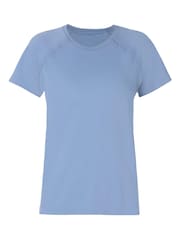 Sweaty Betty Blue Athlete Featherweight Seamless T-Shirt - Image 7 of 7