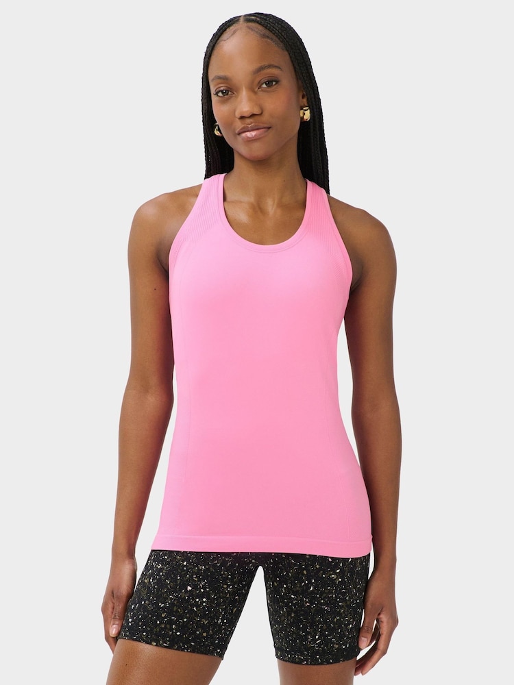 Sweaty Betty Pink Athlete Seamless Workout Vest - Image 1 of 6