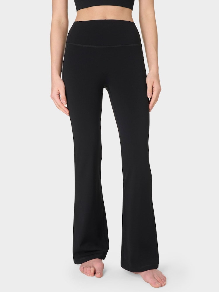 Sweaty Betty Ultimate Studio 30" Ribbed Flare Trousers - Imaginea 1 din 8